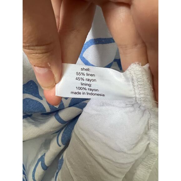 Lane Bryant Womens Flutter-Sleeve Tie-Back Floral Linen Blend Midi Dress Size 24 - Picture 8 of 14